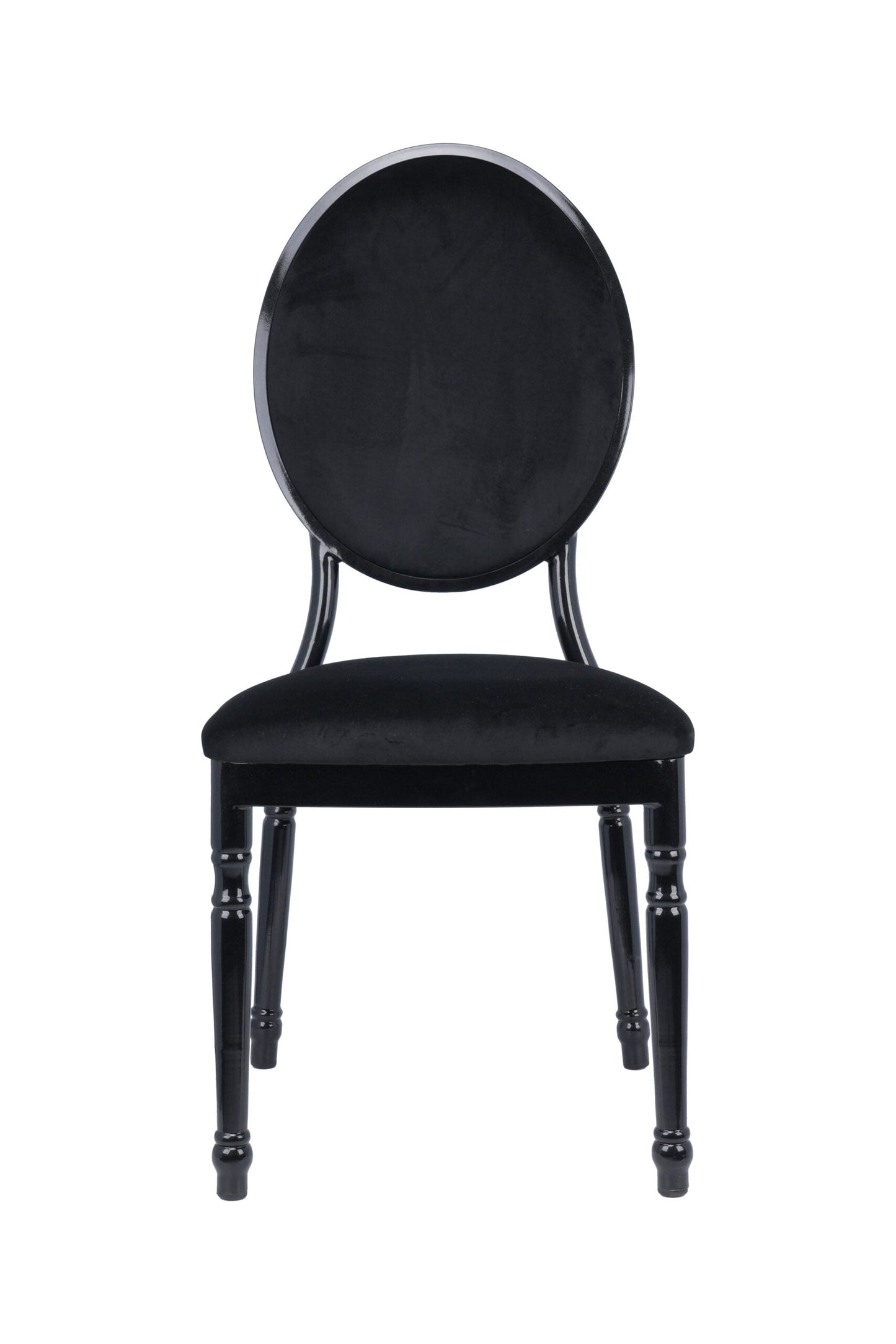 Sedia in velluto nero