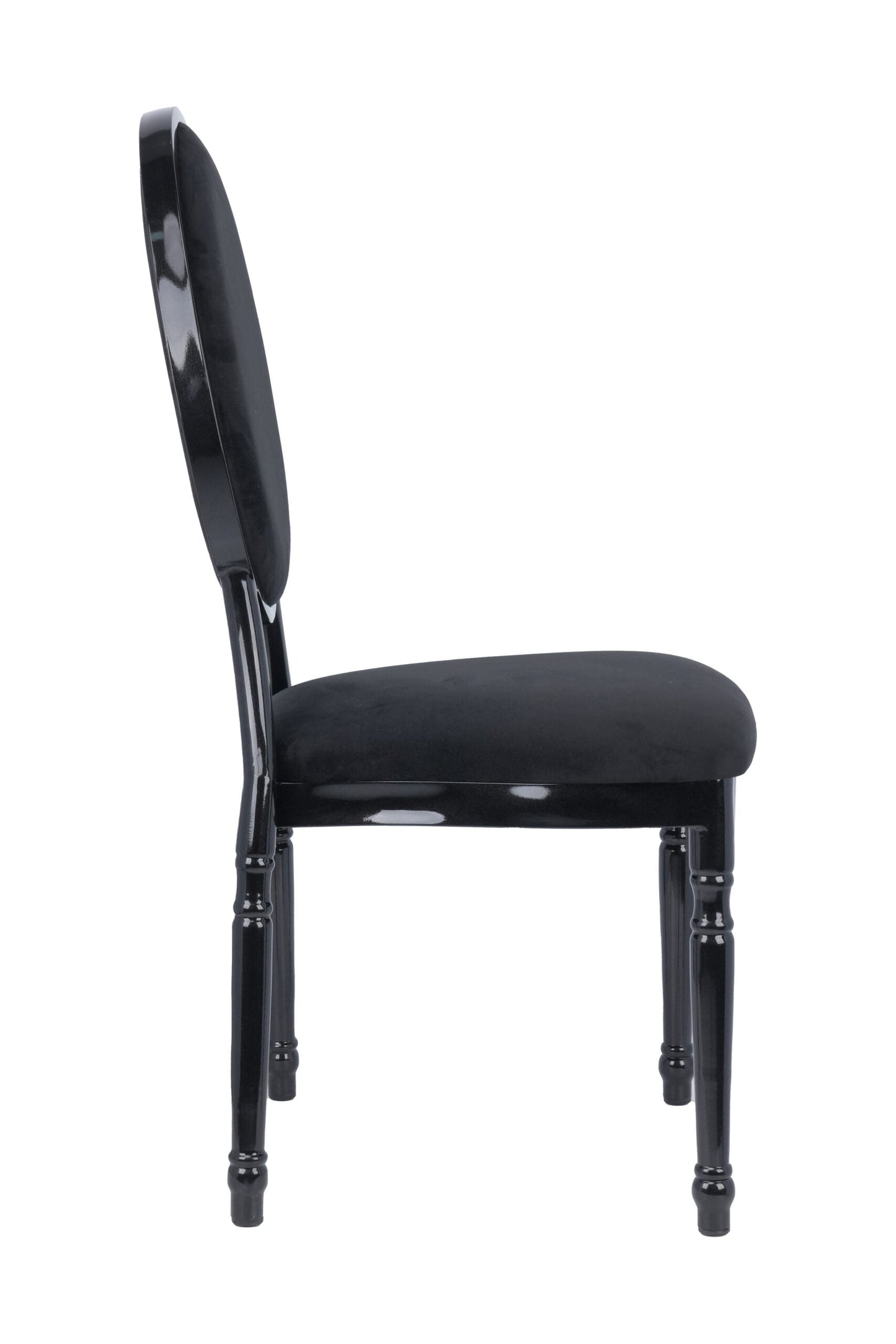 Sedia in velluto nero