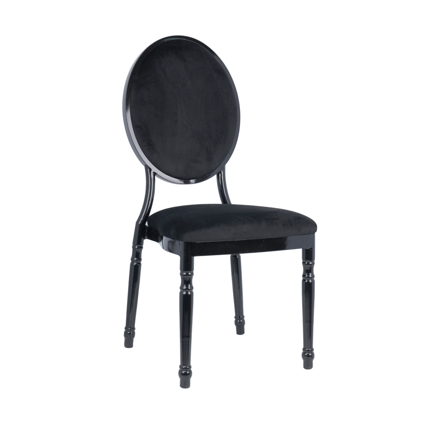 Sedia in velluto nero 4