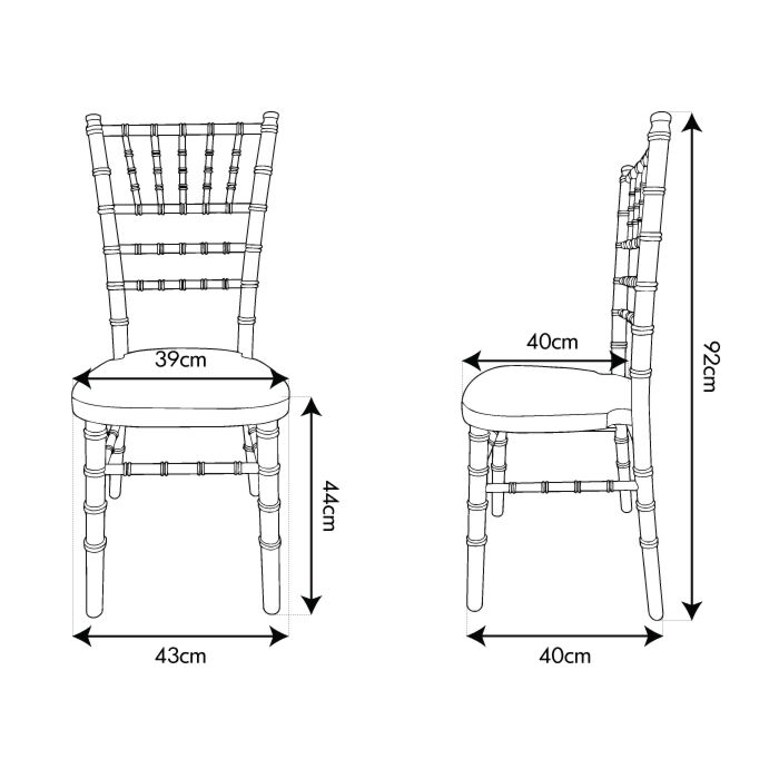 Krzesło Tiffany Ghost Chiavari (Transparentne)