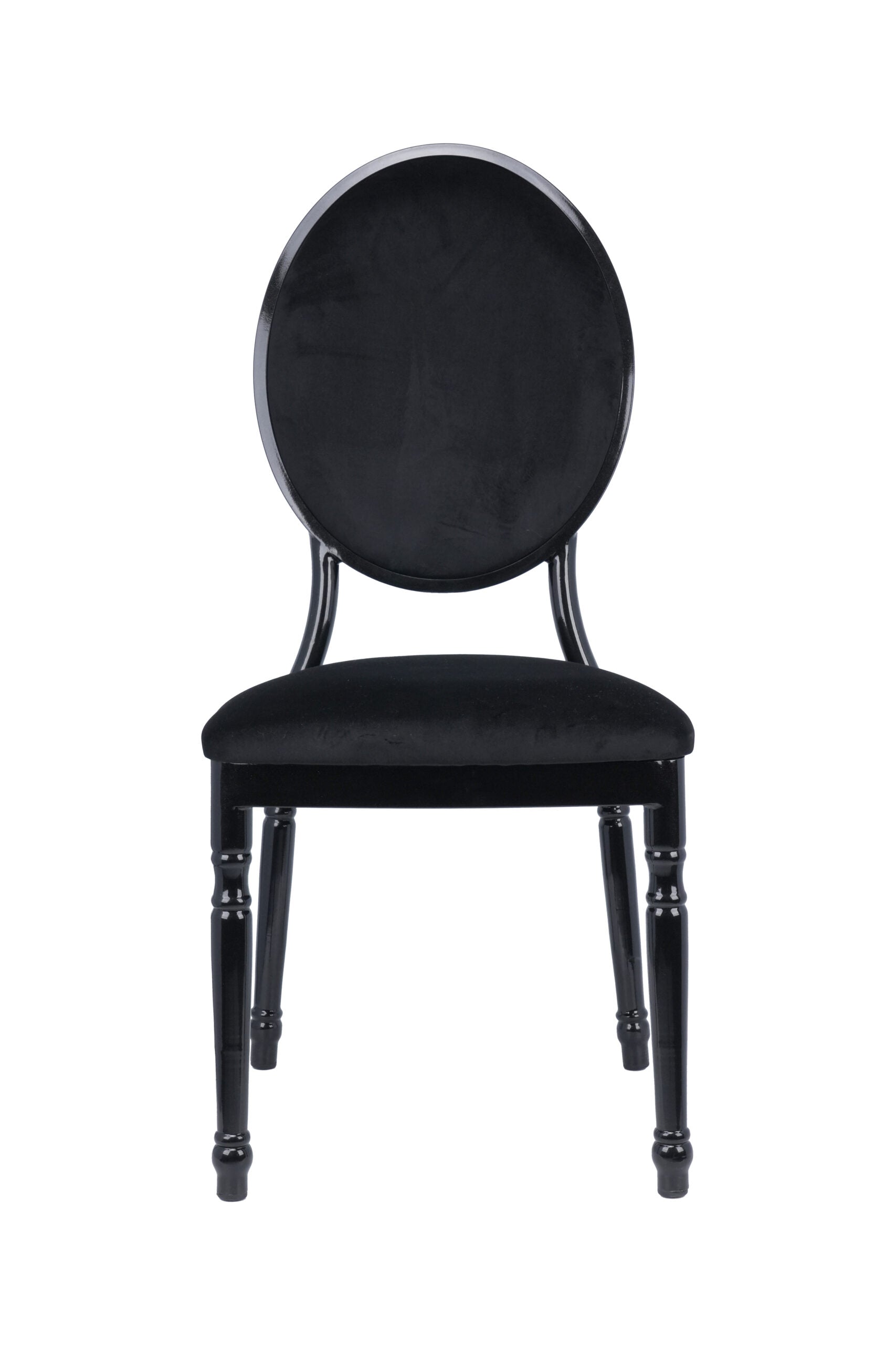 Sedia in velluto nero