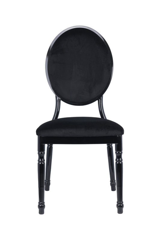 Sedia in velluto nero